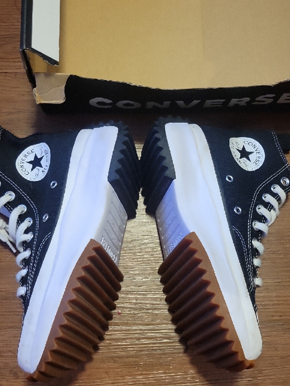 Converse Black and White High-Top Canvas Sneakers - Picture 2 of 5